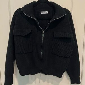 princess polly “too busy” zip up sweater